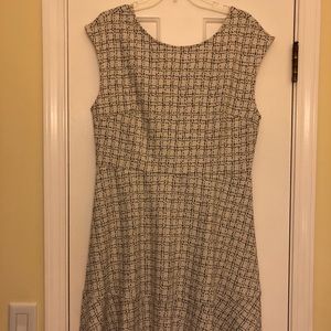 Loft black & white plaid dress